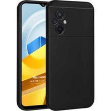 Microsonic Xiaomi Poco M5 Matte Silicone Siyah Kılıf