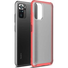 Microsonic Xiaomi Poco M5s Frosted Frame Kırmızı Kılıf