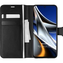 Microsonic Xiaomi Poco X4 Pro 5G Delux Leather Wallet Siyah Cep Telefonu Kılıfı