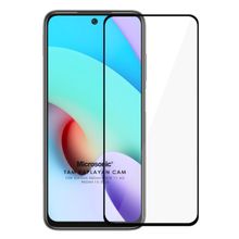 Microsonic Xiaomi Redmi 10 Tam Kaplayan Temperli Siyah Cam Ekran Koruyucu