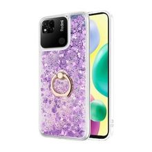 Microsonic Xiaomi Redmi 10A Glitter Liquid Holder Mor Kılıf