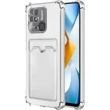 Microsonic Xiaomi Redmi 10C Card Slot Shock Şeffaf Cep Telefonu Kılıfı