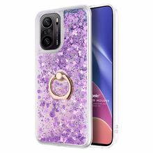 Microsonic Xiaomi Redmi K40 Glitter Liquid Holder Mor Cep Telefonu Kılıfı