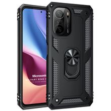 Microsonic Xiaomi Redmi K40 Military Ring Holder Siyah Kılıf