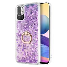 Microsonic Xiaomi Redmi Note 10 5G Glitter Liquid Holder Mor Cep Telefonu Kılıfı