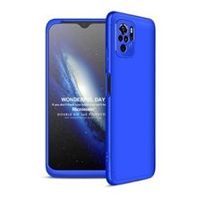 Microsonic Xiaomi Redmi Note 10 Double Dip 360 Protective Mavi Cep Telefonu Kılıfı