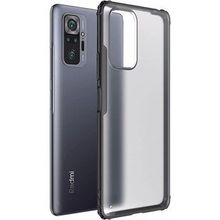 Microsonic Xiaomi Redmi Note 10 Pro Frosted Frame Siyah Kılıf