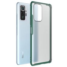 Microsonic Xiaomi Redmi Note 10 Pro Max Frosted Frame Yeşil Cep Telefonu Kılıfı