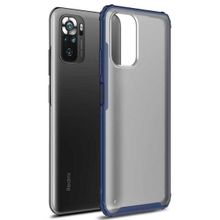Microsonic Xiaomi Redmi Note 10S Frosted Frame Lacivert Kılıf