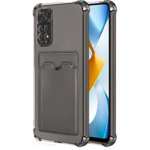 Microsonic Xiaomi Redmi Note 11 Card Slot Shock Füme Cep Telefonu Kılıfı