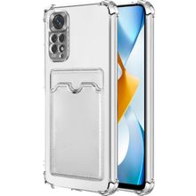 Microsonic Xiaomi Redmi Note 11 Card Slot Shock Şeffaf Cep Telefonu Kılıfı