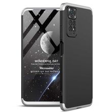 Microsonic Xiaomi Redmi Note 11 Double Dip 360 Protective Siyah Gri Cep Telefonu Kılıfı