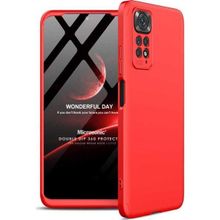 Microsonic Xiaomi Redmi Note 11S Double Dip 360 Protective Kırmızı Cep Telefonu Kılıfı