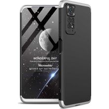 Microsonic Xiaomi Redmi Note 11S Double Dip 360 Protective Siyah Gri Cep Telefonu Kılıfı