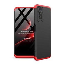 Microsonic Xiaomi Redmi Note 11S Double Dip 360 Protective Siyah Kırmızı Cep Telefonu Kılıfı