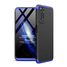 Microsonic Xiaomi Redmi Note 11S Double Dip 360 Protective Siyah Mavi Cep Telefonu Kılıfı