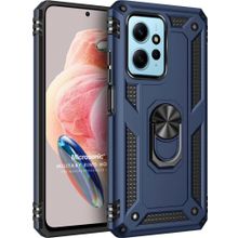 Microsonic Xiaomi Redmi Note 12 4G Military Ring Holder Lacivert Cep Telefonu Kılıfı