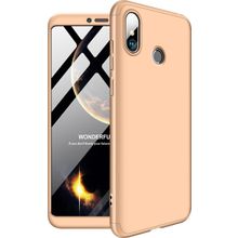 Microsonic Xiaomi Redmi Note 5 Pro Double Dip 360 Protective Gold Kılıf