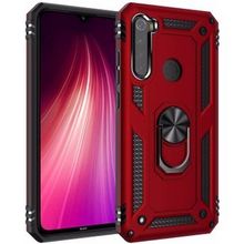 Microsonic Xiaomi Redmi Note 8 Kırmızı Military Ring Holder Kılıf