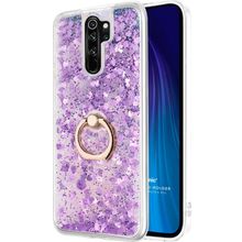 Microsonic Xiaomi Redmi Note 8 Pro Glitter Liquid Holder Mor Cep Telefonu Kılıfı