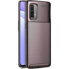Microsonic Xiaomi Redmi Note 9 4G Legion Series Kahverengi Cep Telefonu Kılıfı