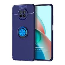 Microsonic Xiaomi Redmi Note 9 5G Kickstand Ring Holder Lacivert Cep Telefonu Kılıfı