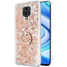 Microsonic Xiaomi Redmi Note 9 Pro Glitter Liquid Holder Gold Cep Telefonu Kılıfı