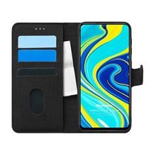 Microsonic Xiaomi Redmi Note 9 Pro Max Fabric Book Wallet Siyah Cep Telefonu Kılıfı