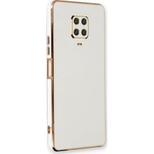 Microsonic Xiaomi Redmi Note 9 Pro Olive Plated Beyaz Kılıf
