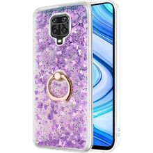 Microsonic Xiaomi Redmi Note 9S Glitter Liquid Holder Mor Cep Telefonu Kılıfı