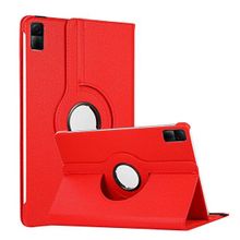 Microsonic Xiaomi Redmi Pad 360 Dönerli Stand Deri Kırmızı Cep Telefonu Kılıfı