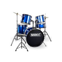 Midex CD900X-BL 22'' Yetişkin 22B-13T-12T-16F-14S 5 Parça Akustik Bateri Davul Seti