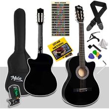 Midex CG-395BK Siyah 4/4 Sap Ayarlı Kesik Kasa Full Set Klasik Gitar
