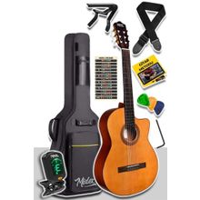 Midex Cg390M-Xbag 4 4 Sap Ayarlı Kesik Kasa Çanta + Tuner + Askı + Capo + Metod + Pena Klasik Gitar