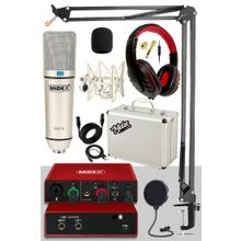 Midex Cx1 Mikrofon + Glx-500 Pro Ses Kartı + Rs-30 Stereo Kulaklık Kayıt Ekipmanı