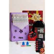 Midex KLX-870 Mor Ahşap 17 Tuşlu Full Set Kalimba