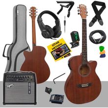 Midex PHX-188-50AMP 50W Şarjlı Bluetooth Amfili Full Elektro Akustik Gitar