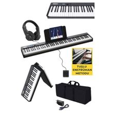 Midex Plx-100Bk Tuş Hassasiyetli 88 Tuş Bluetooth Şarjlı Taşınabilir Dijital Piyano