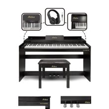 Midex Plx-140 Pro-Bk Bluetoothlu Tuş Hassasiyetli 88 Tuşlu Kapaklı Siyah Dijital Piyano