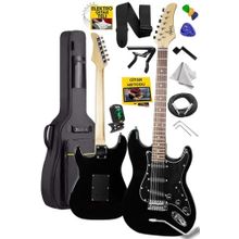 Midex RPH-30BK Gül Klavye Strat Kasa SSS Elektro Gitar Seti
