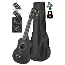 Midex UKX-901 BK Siyah Metod Kılıf Pena Soprano Ukulele