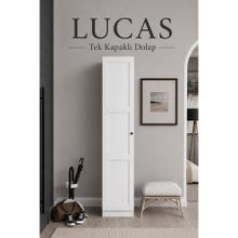 Midoser Lucas Tek Kapılı 6 Raflı Çok Amaçlı Dolap