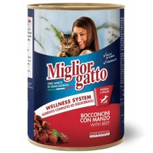 Miglior Gatto 24x405 gr Manzo Biftekli Yetişkin Kedi Konservesi
