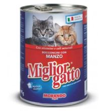 Miglior Gatto Parça Etli ve Biftekli 24x405 gr Konserve Kedi Maması