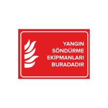 Mignatis 25x35 cm Yangın Söndürme Ekipmanları Buradadır Levhası