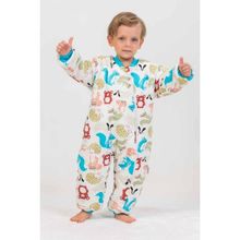 Mika Kids Sincap, Kirpi Desenli Elyaf Dolgulu Uzun Fermuar Rahat Kullanım Mavi 2,5 Tog Erkek Çocuk Uyku Tulumu - 5 Yaş