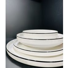 Mikasa Moor Siyah Modern 48 Parça 12 Kişilik Yemek Takımı Yemek Takımı