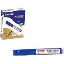 Mikro 358057 Kartuşlu Beyaz Mavi 12'li Yazı Tahtası Kalemi