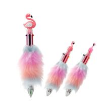 Mikro 5314B Flamingo 6 Renk Peluşlu Fonksiyonlu Tükenmez Kalem