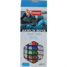 Mikro AB-09 12x9 ml Su Bazlı Akrilik Boya